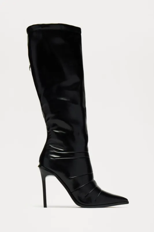 Justine Knee High Boots - Black sold by Fashion Nova