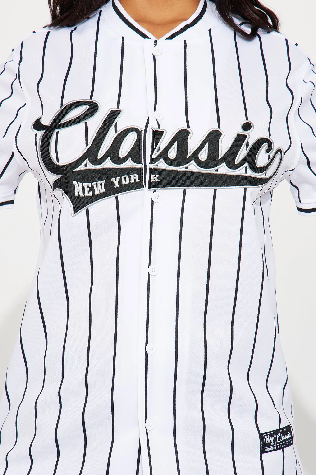 Classic New York Jersey Top - White/Black sold by Fashion Nova product image thumbnail 2