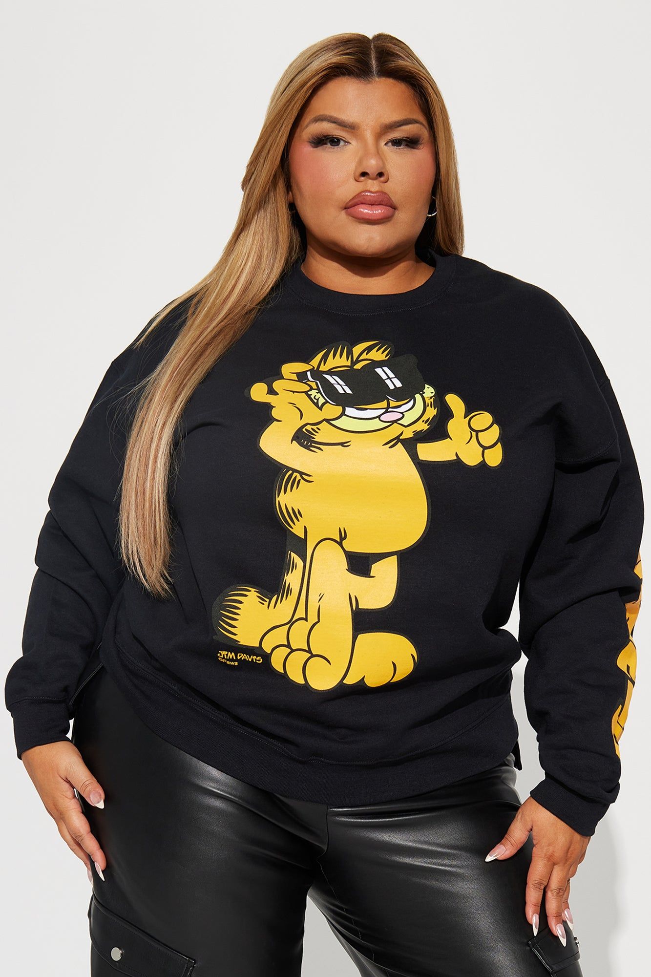 Garfield Crew Neck Sweatshirt - Black sold by Fashion Nova product image thumbnail 5