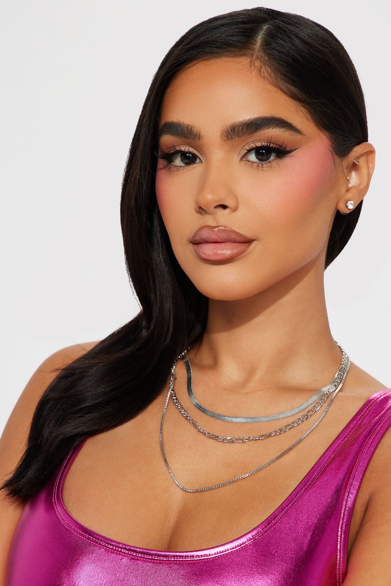 Bring It On Necklace And Earring Set - Silver sold by Fashion Nova product image thumbnail 2
