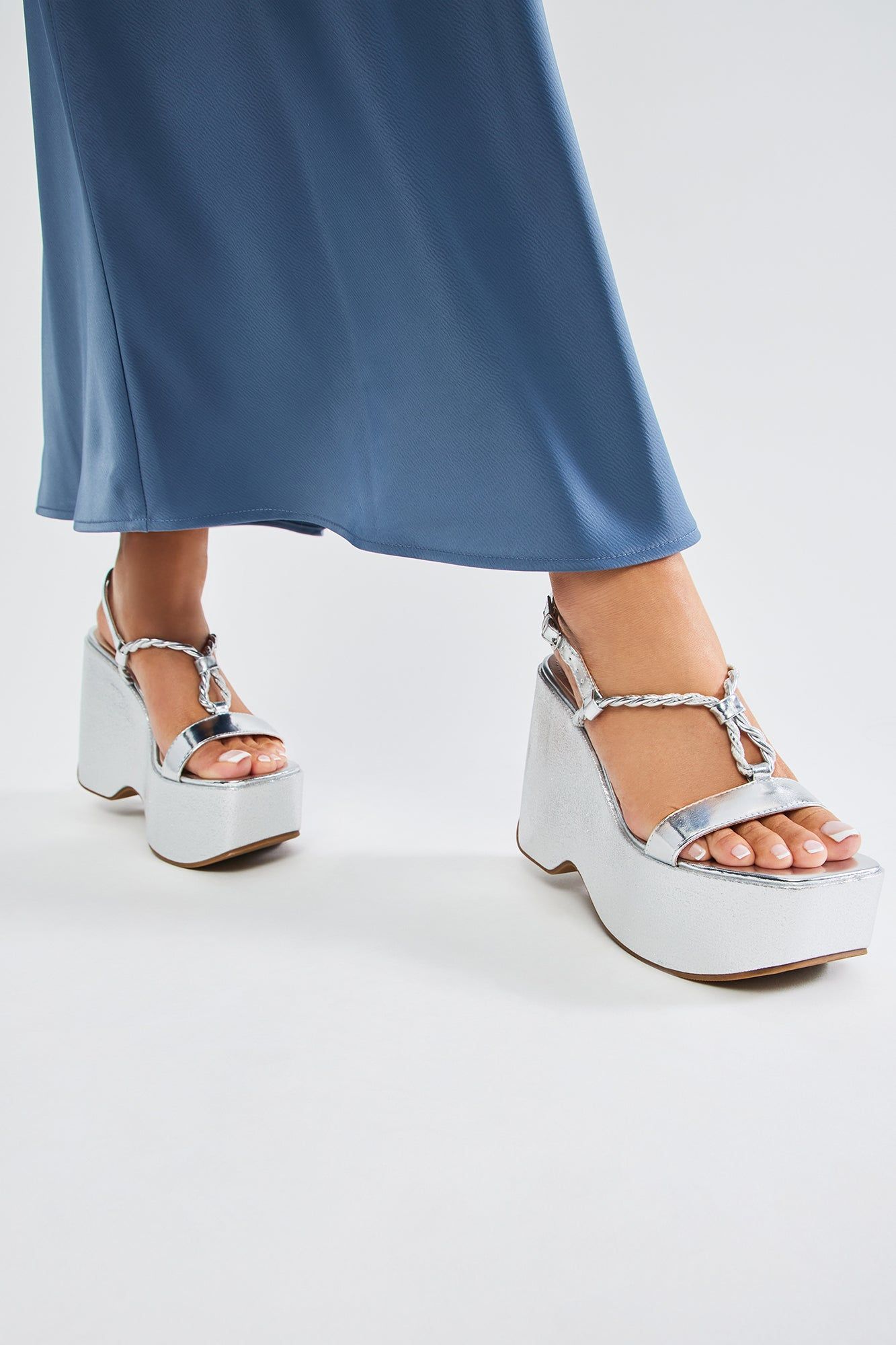 Year Round Vacation Wedges - Silver sold by Fashion Nova product image thumbnail 4
