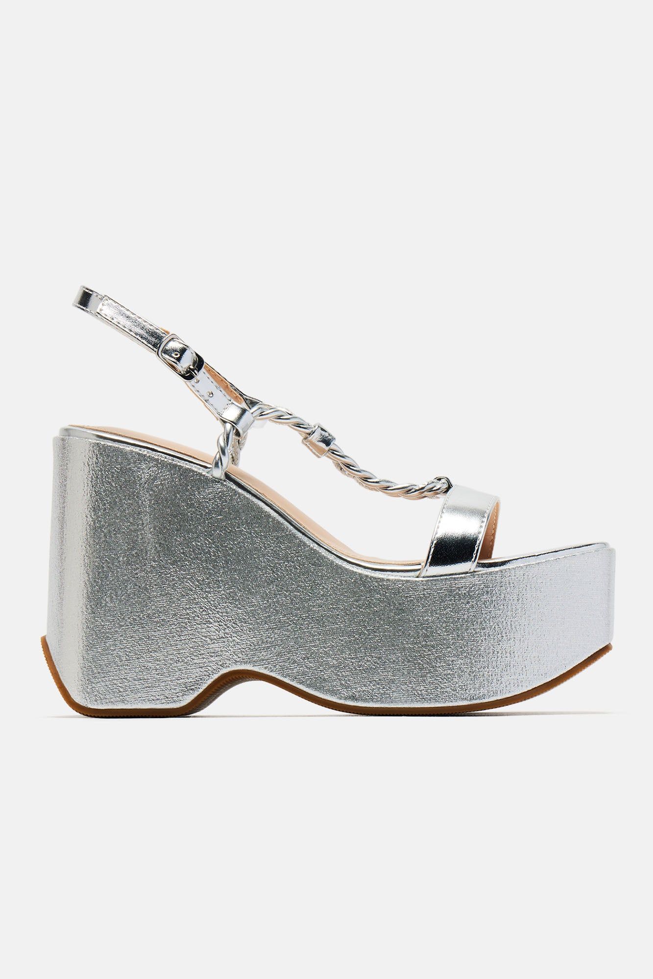 Year Round Vacation Wedges - Silver sold by Fashion Nova product image thumbnail 2