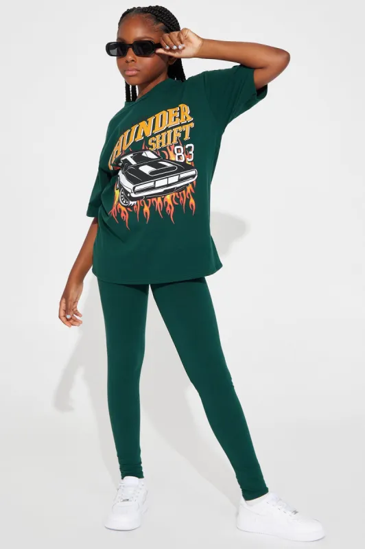 Mini Thunder Shift Legging Set - Hunter sold by Fashion Nova