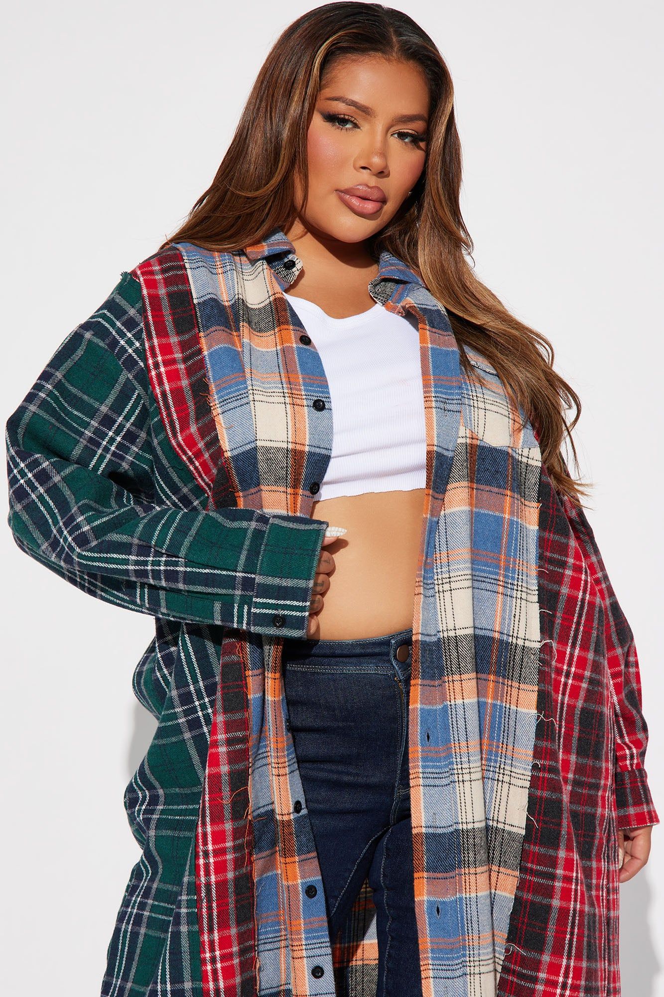 Feelin' Free Plaid Shirt - Multi Color sold by Fashion Nova product image thumbnail 5