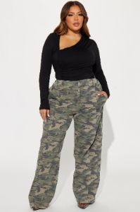Berkely Washed Camo Cargo Pant - Olive/combo sold by Fashion Nova