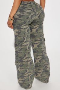 Berkely Washed Camo Cargo Pant - Olive/combo sold by Fashion Nova