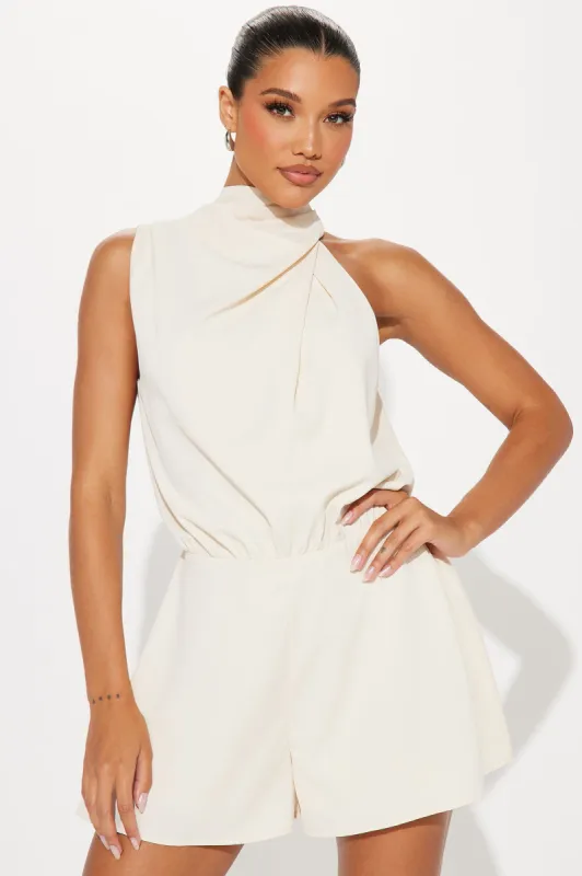 Summer In The City Romper - Cream sold by Fashion Nova