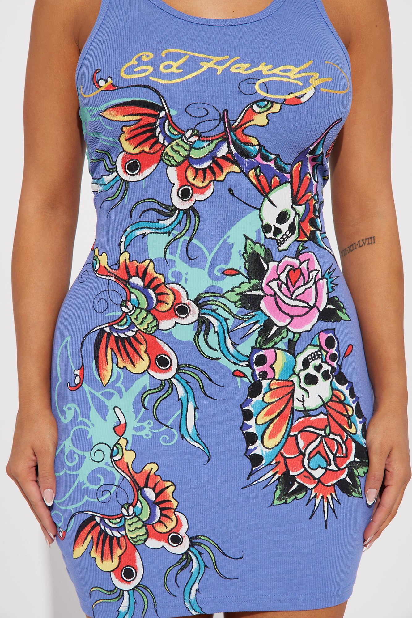 blue ed hardy dress Ed hardy dress  Shopfran