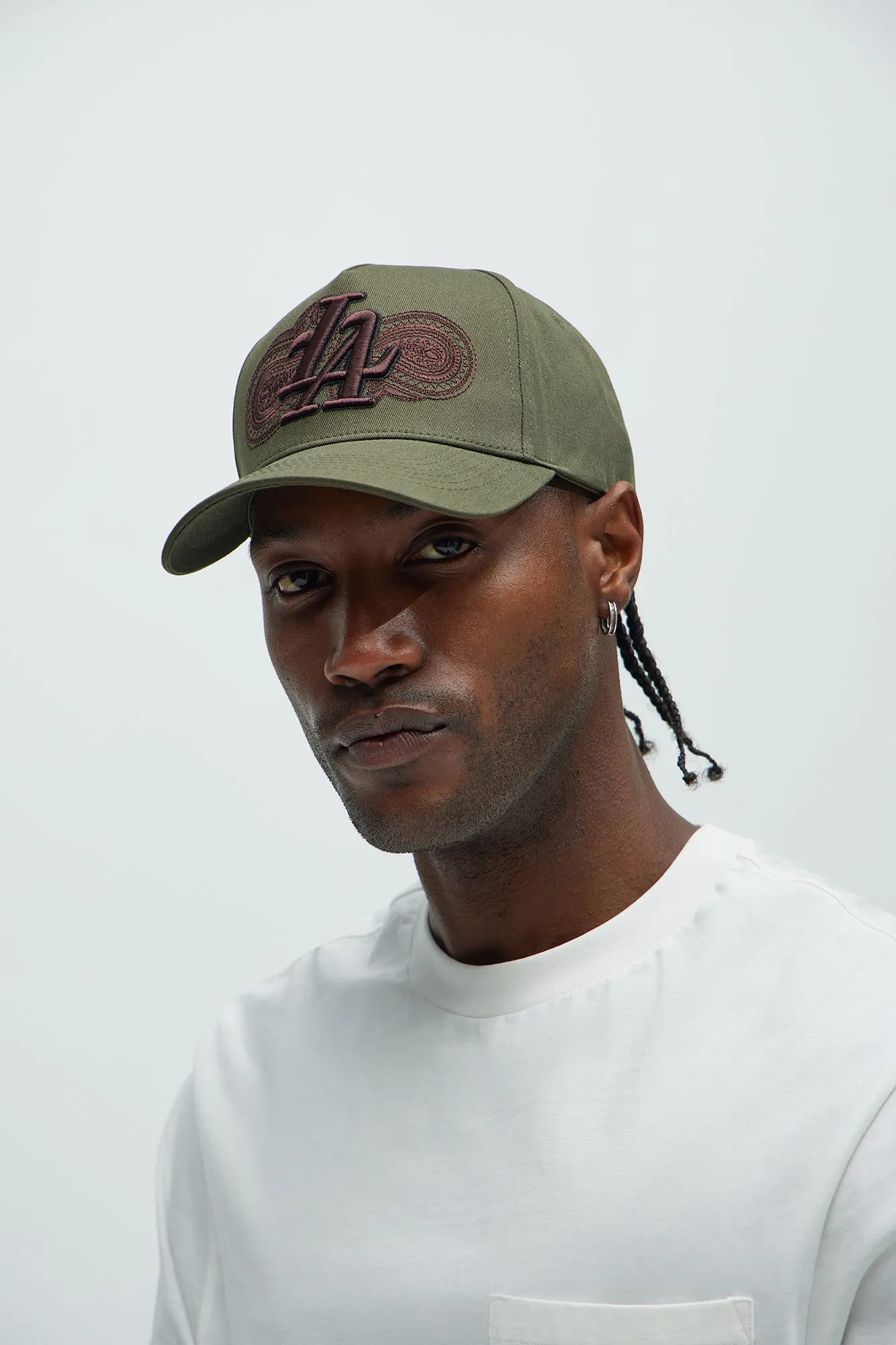 La Paisley Snapback Hat - Olive sold by Fashion Nova