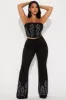 Kentucky Babe Faux Suede Pant Set - Black sold by Fashion Nova