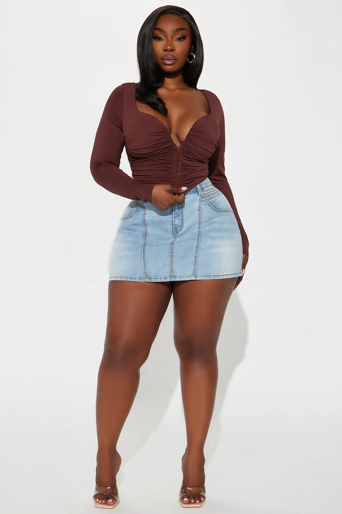 Gianna Corset Top - Chocolate sold by Fashion Nova product image thumbnail 5