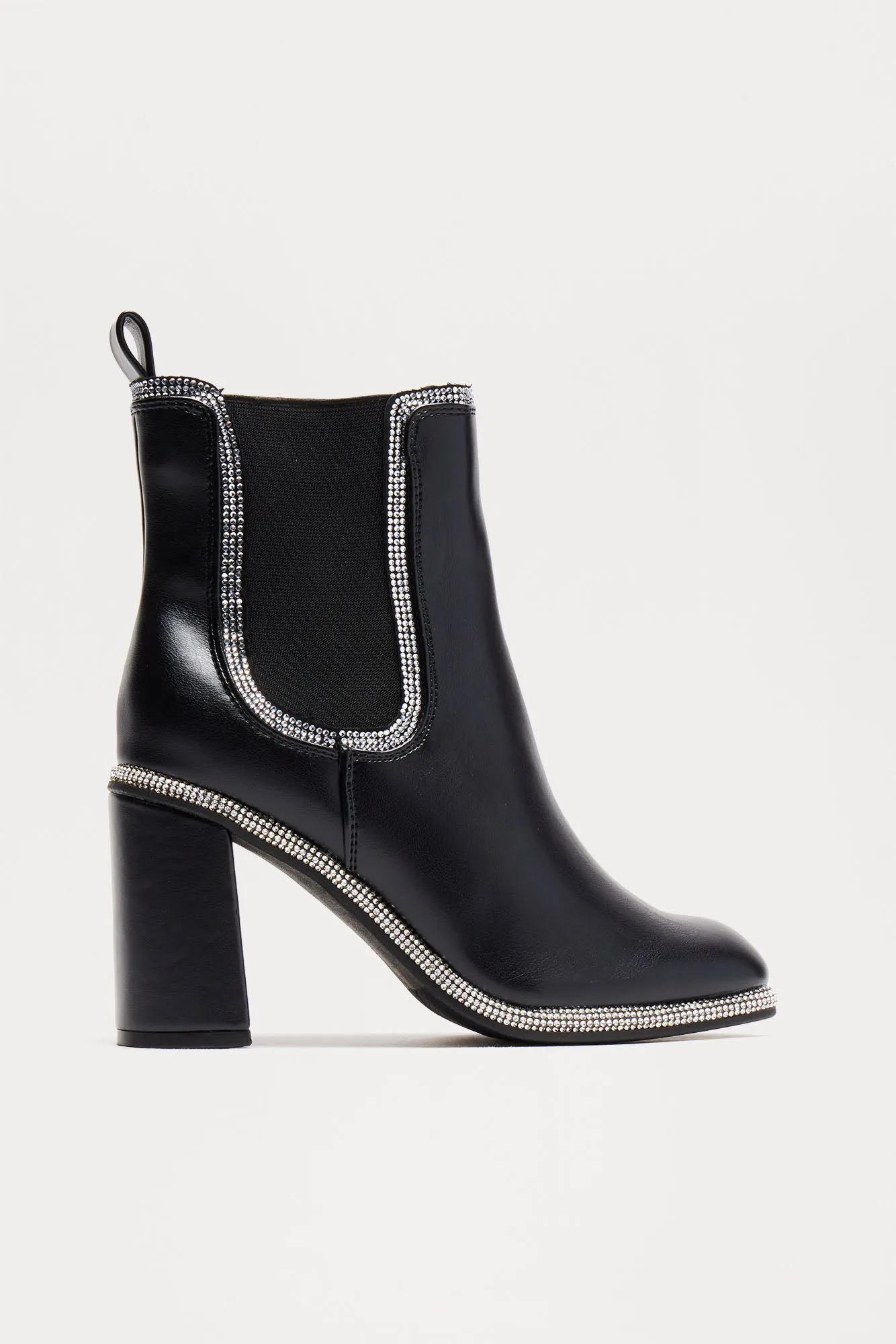 Sonora Rhinestone Booties - Black sold by Fashion Nova