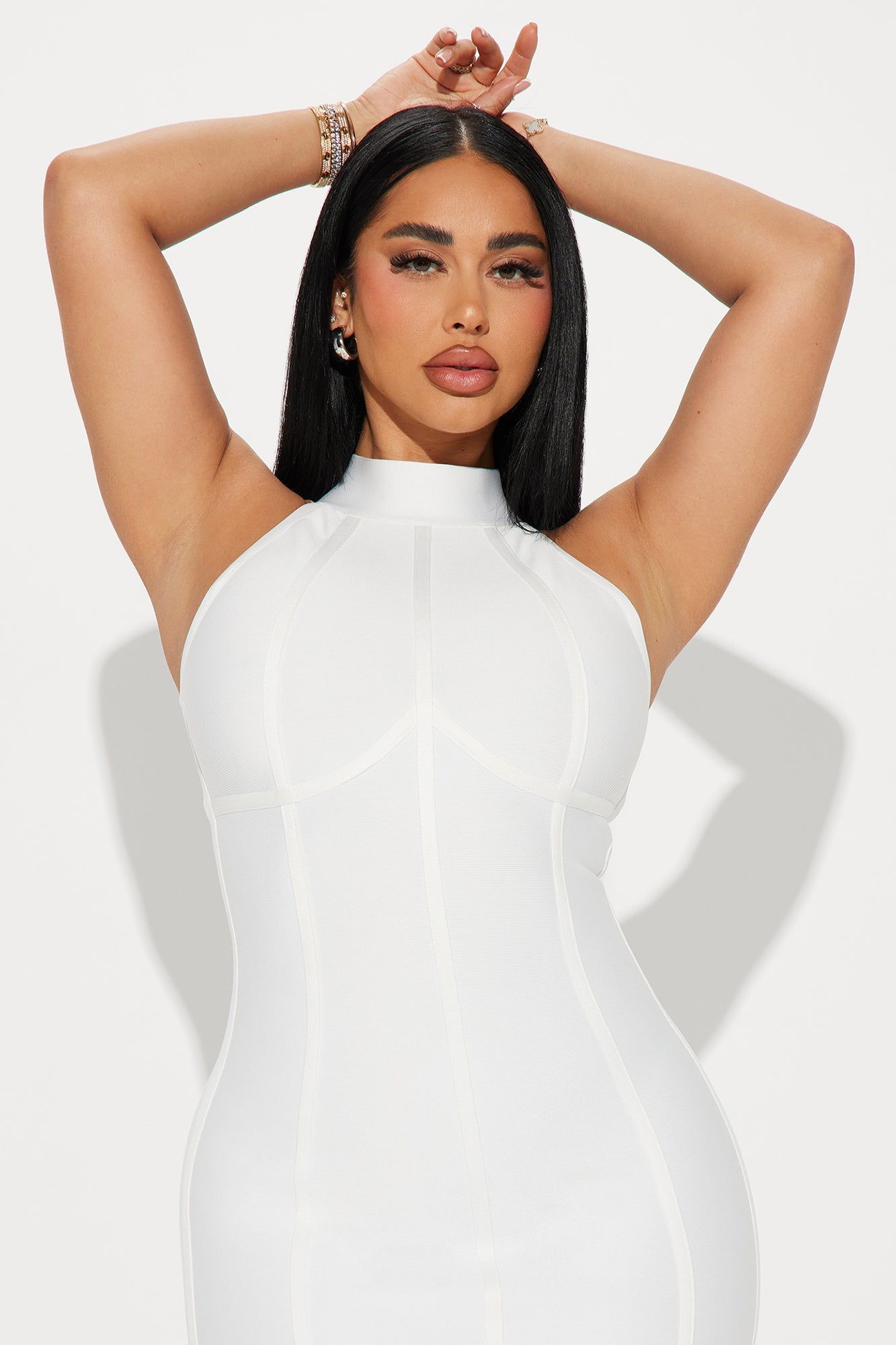 Amaya Bandage Midi Dress - White sold by Fashion Nova product image thumbnail 2