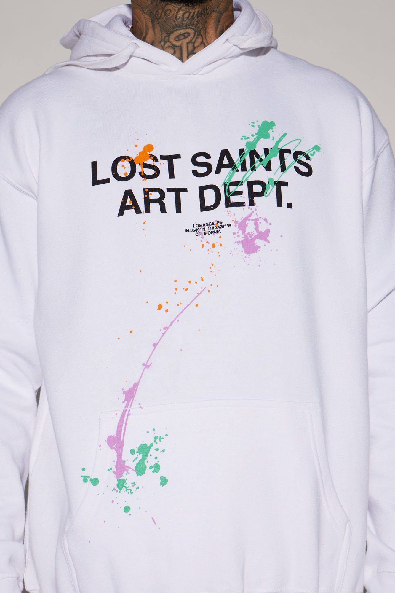 Lost Saints Art Dept. Hoodie - White sold by Fashion Nova product image thumbnail 3