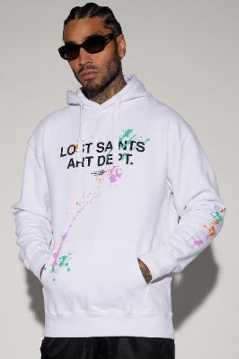 Lost Saints Art Dept. Hoodie - White sold by Fashion Nova