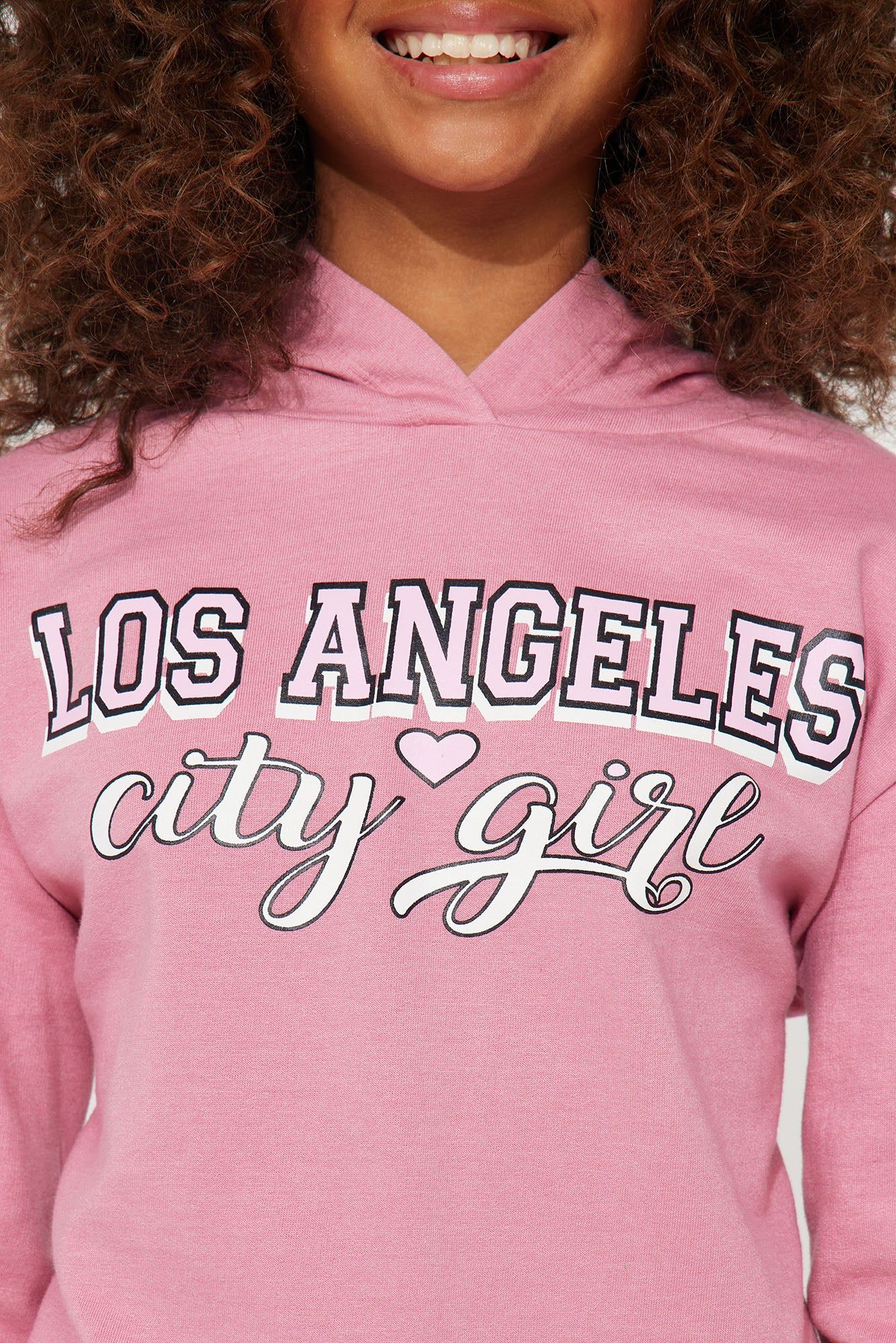 Mini LA City Girl Fleece Jogger Set - Mauve sold by Fashion Nova product image thumbnail 3