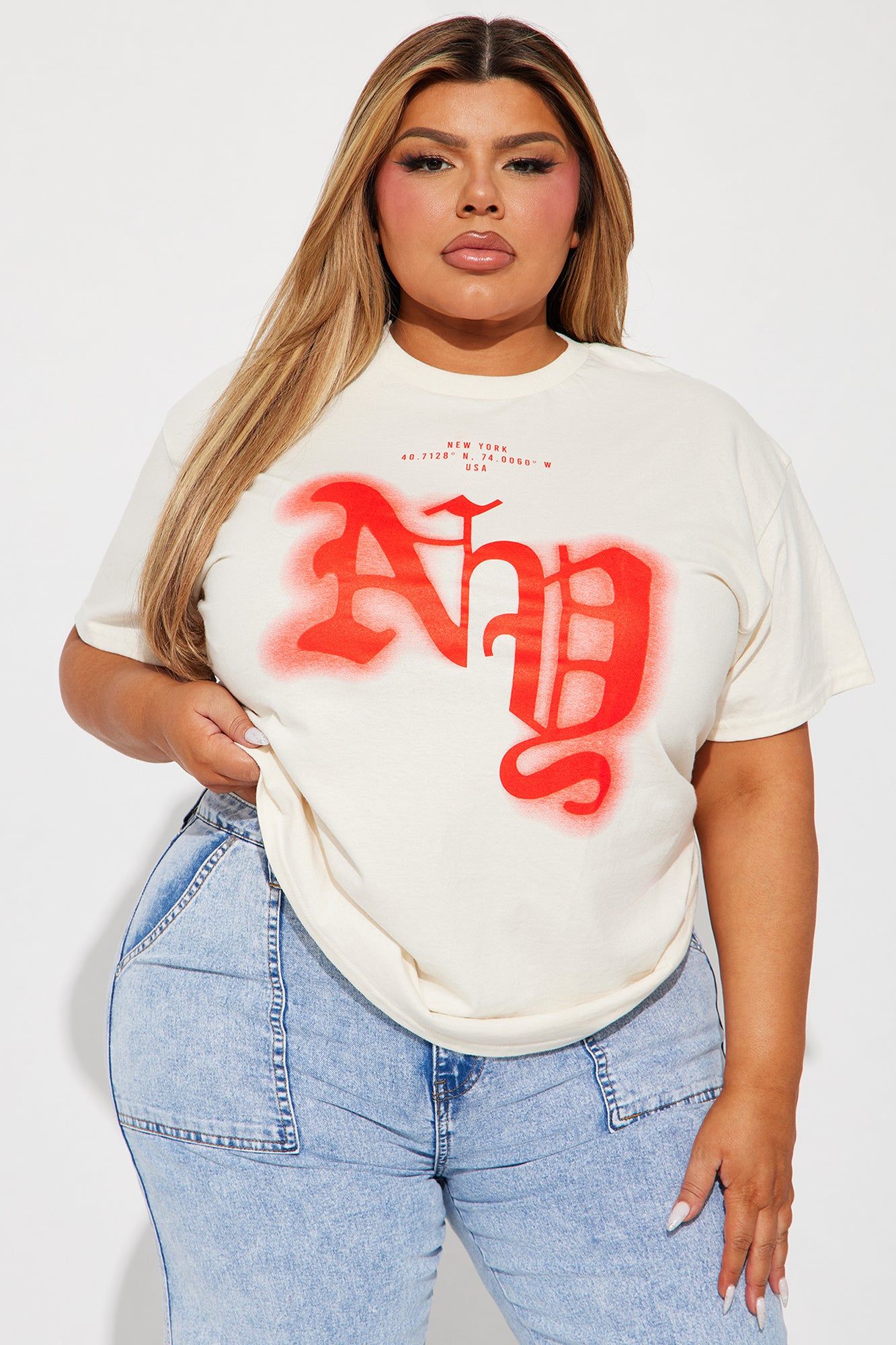 New York Dreaming Graphic Tee - Cream sold by Fashion Nova product image thumbnail 4