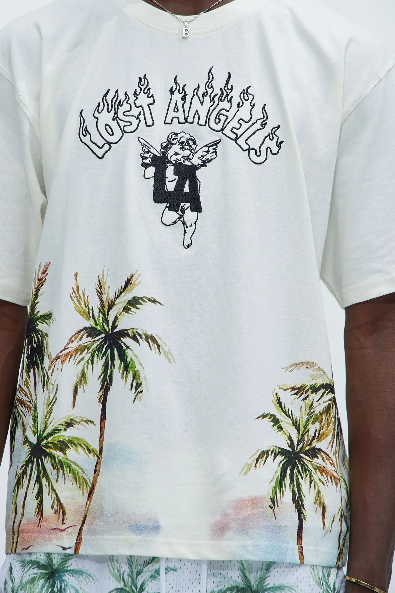 Lost Angeles Paradise Short Sleeve Tee - Off White sold by Fashion Nova product image thumbnail 2