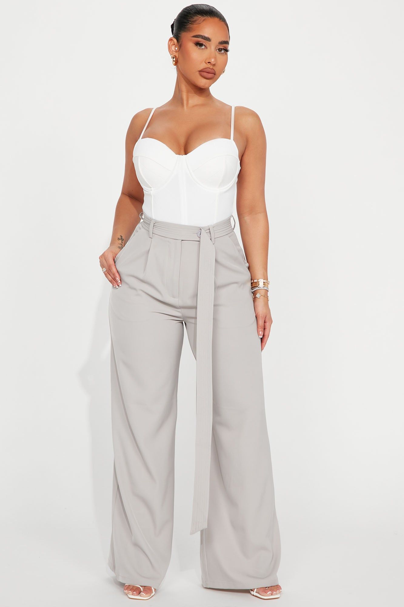 Business With A Side of Cool Trouser - Grey sold by Fashion Nova