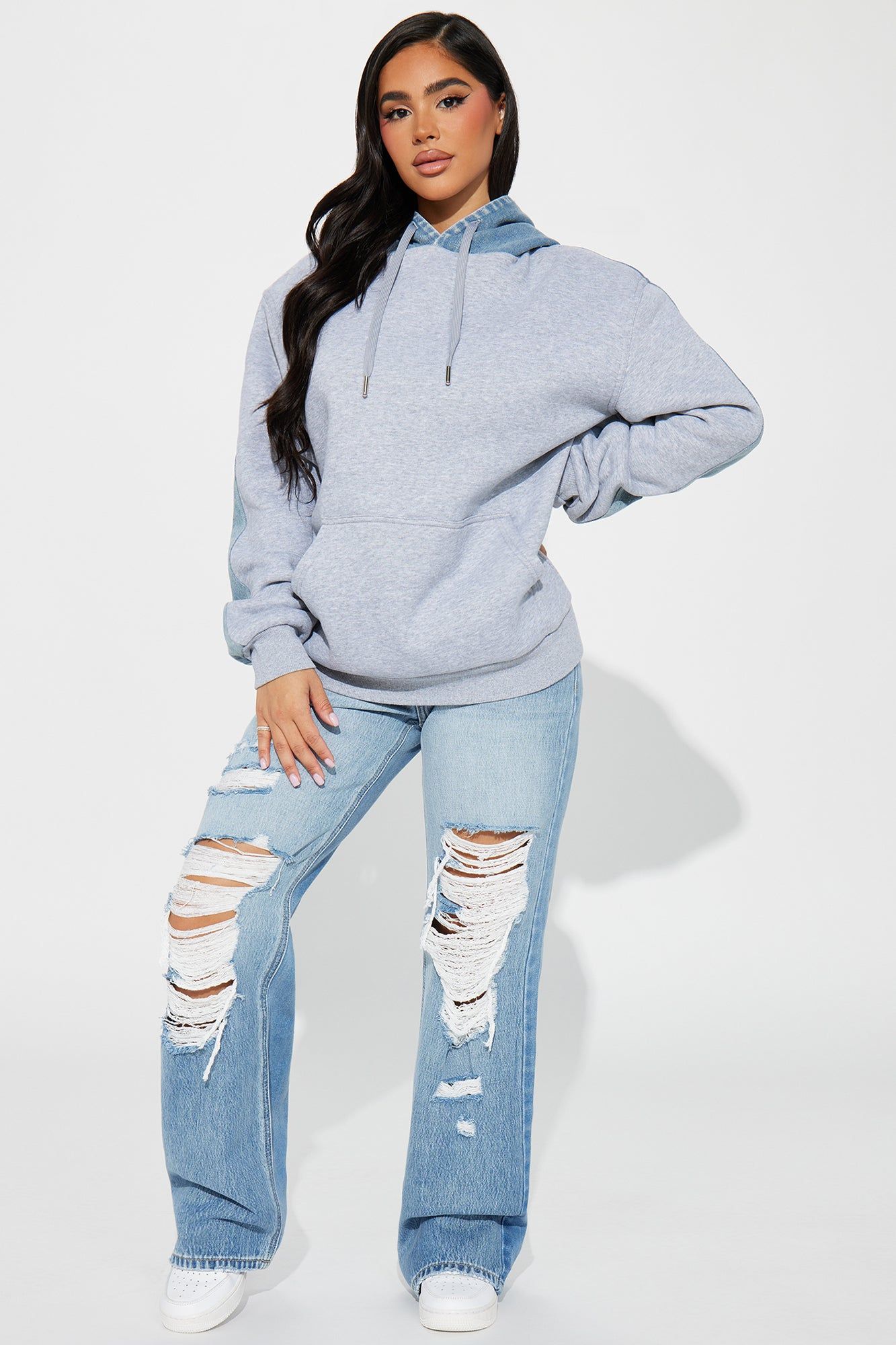 Keep It Low Key Oversized Hoodie - Heather Grey sold by Fashion Nova product image thumbnail 3