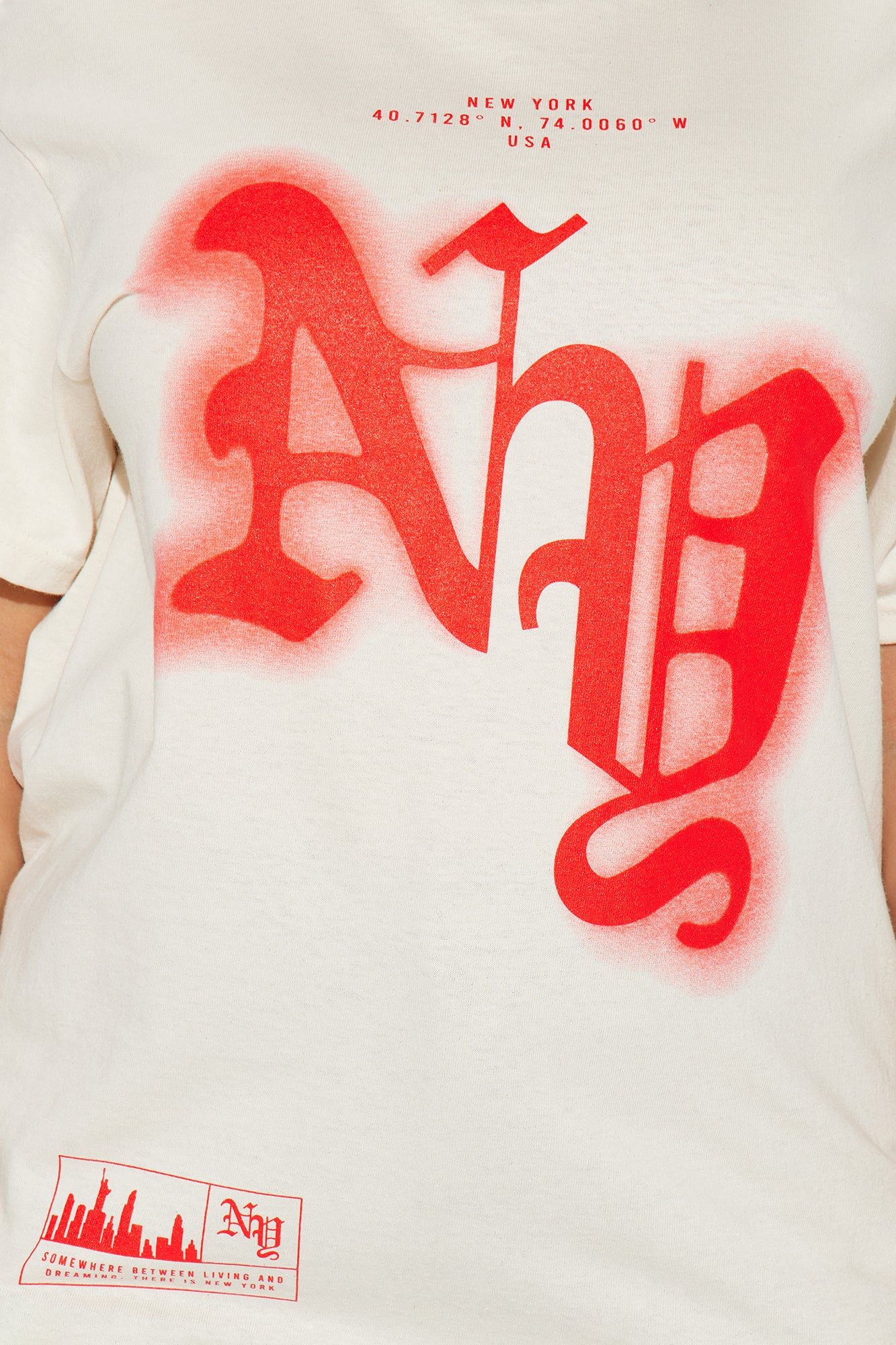 New York Dreaming Graphic Tee - Cream sold by Fashion Nova product image thumbnail 3
