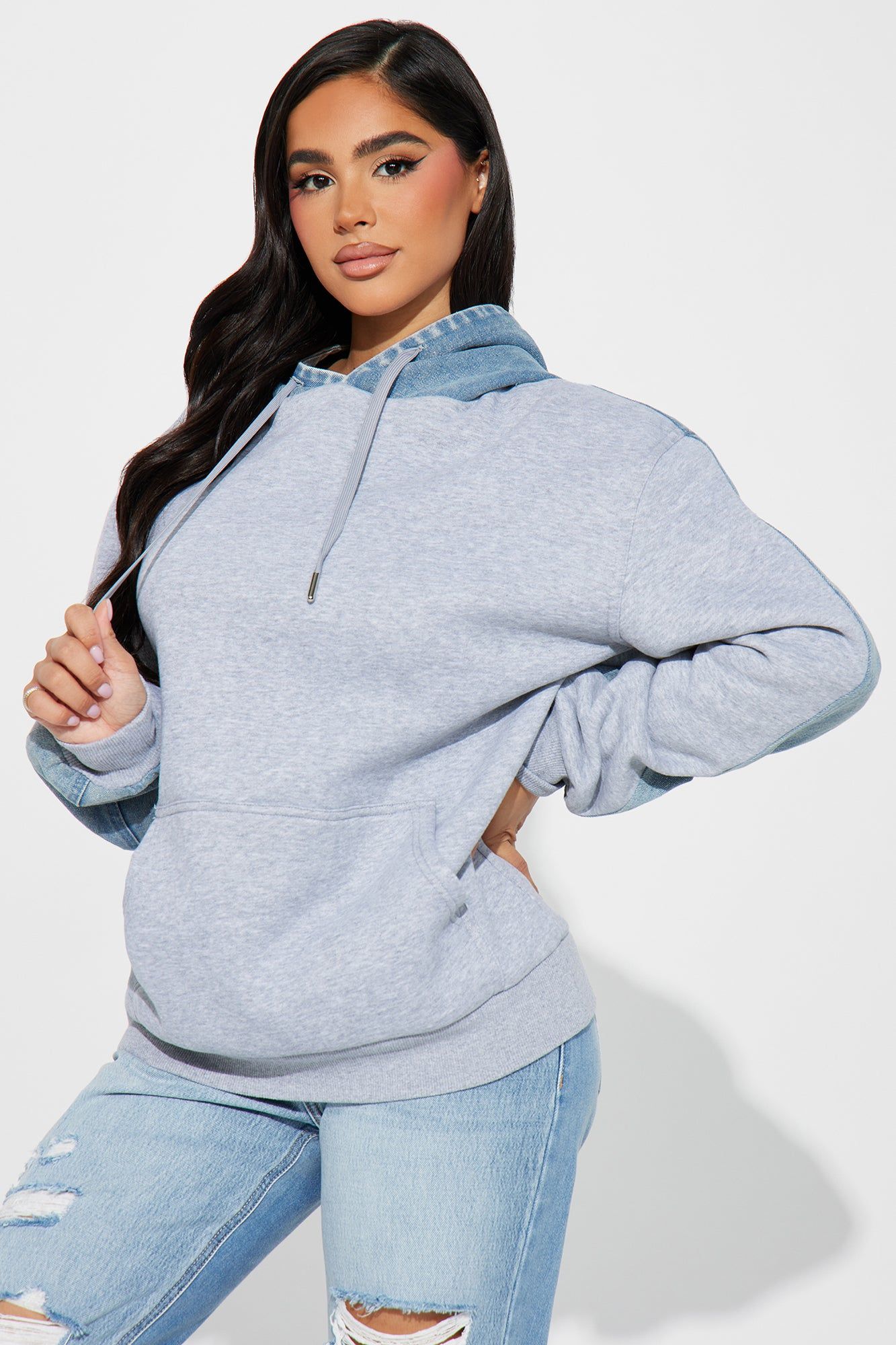Keep It Low Key Oversized Hoodie - Heather Grey sold by Fashion Nova product image thumbnail 2