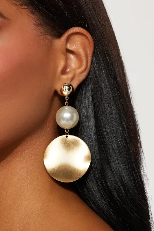 Too Close Drop Earrings  - Gold sold by Fashion Nova