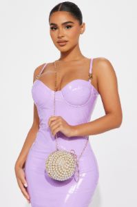 Make It Shine Sphere Clutch - Gold/combo sold by Fashion Nova