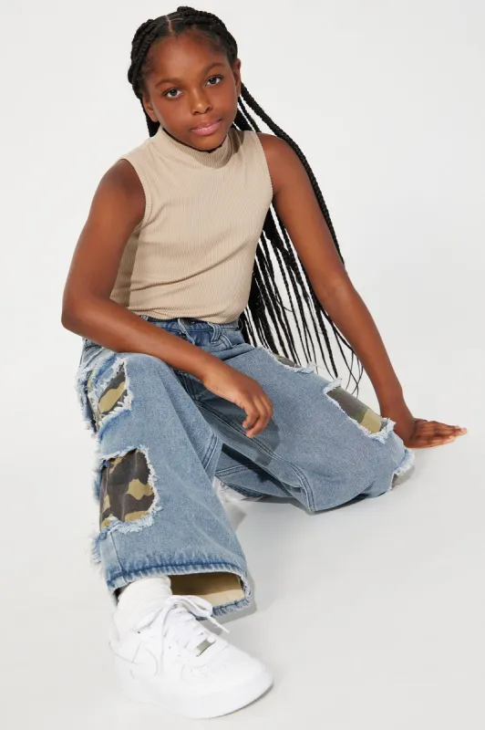 Mini Camo Over Everything - Medium Wash sold by Fashion Nova