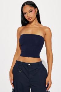 Essential Bandeau - Navy sold by Fashion Nova
