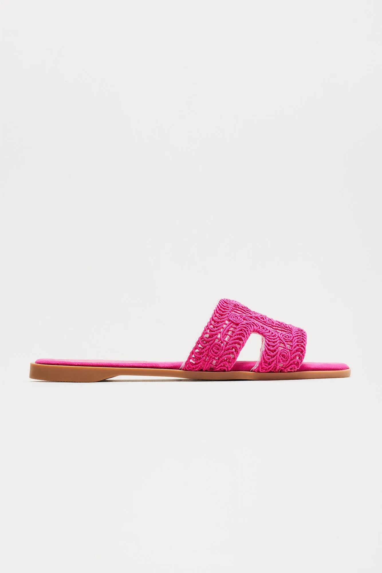 Set You Free Crochet Sandals - Pink sold by Fashion Nova