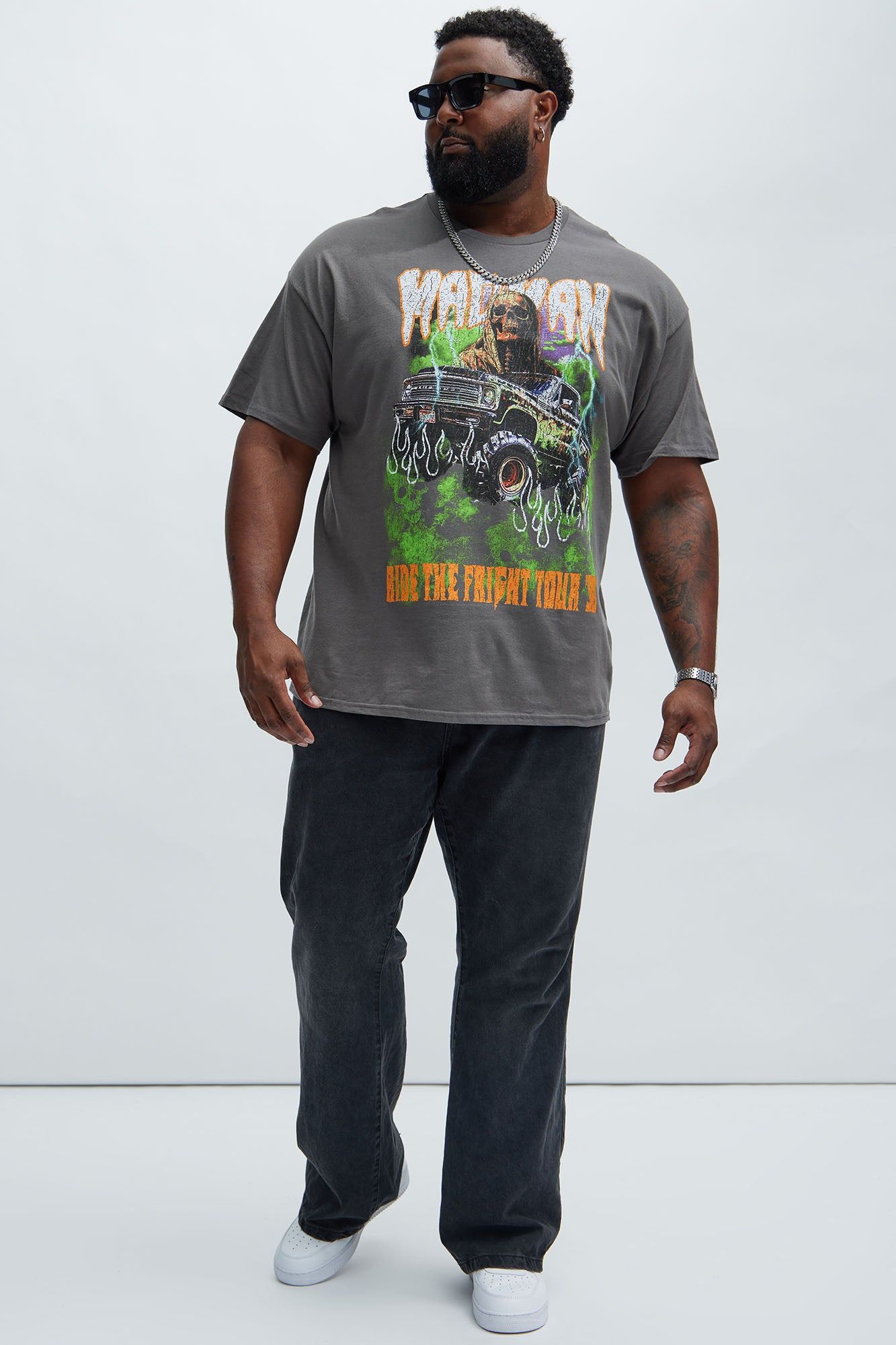 Fright Tour 96 Short Sleeve Tee - Charcoal sold by Fashion Nova product image thumbnail 5