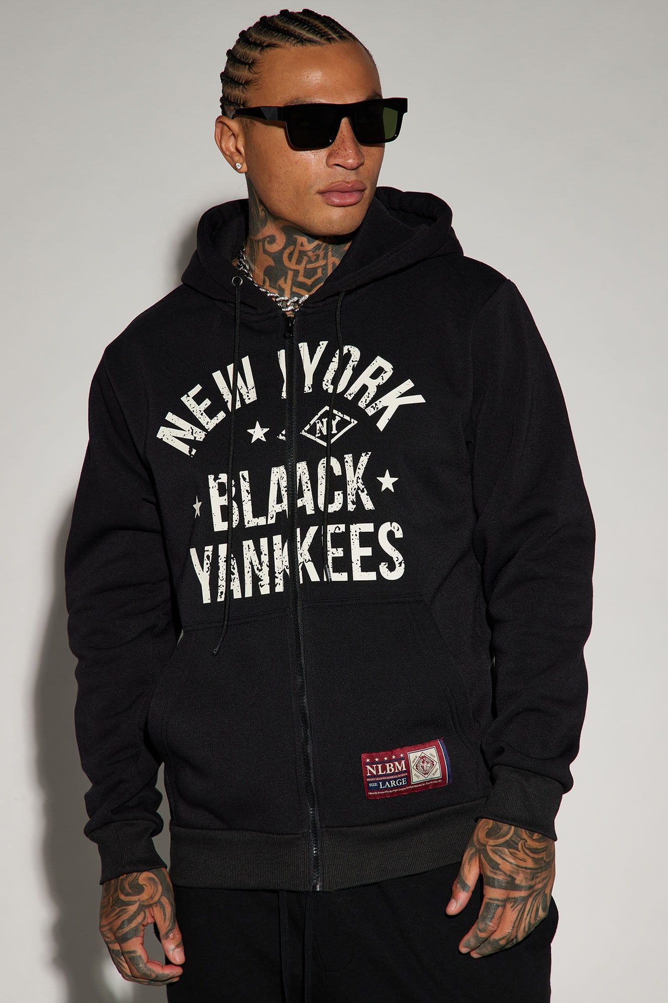 New York Black Yankees Zip Hoodie - Black sold by Fashion Nova