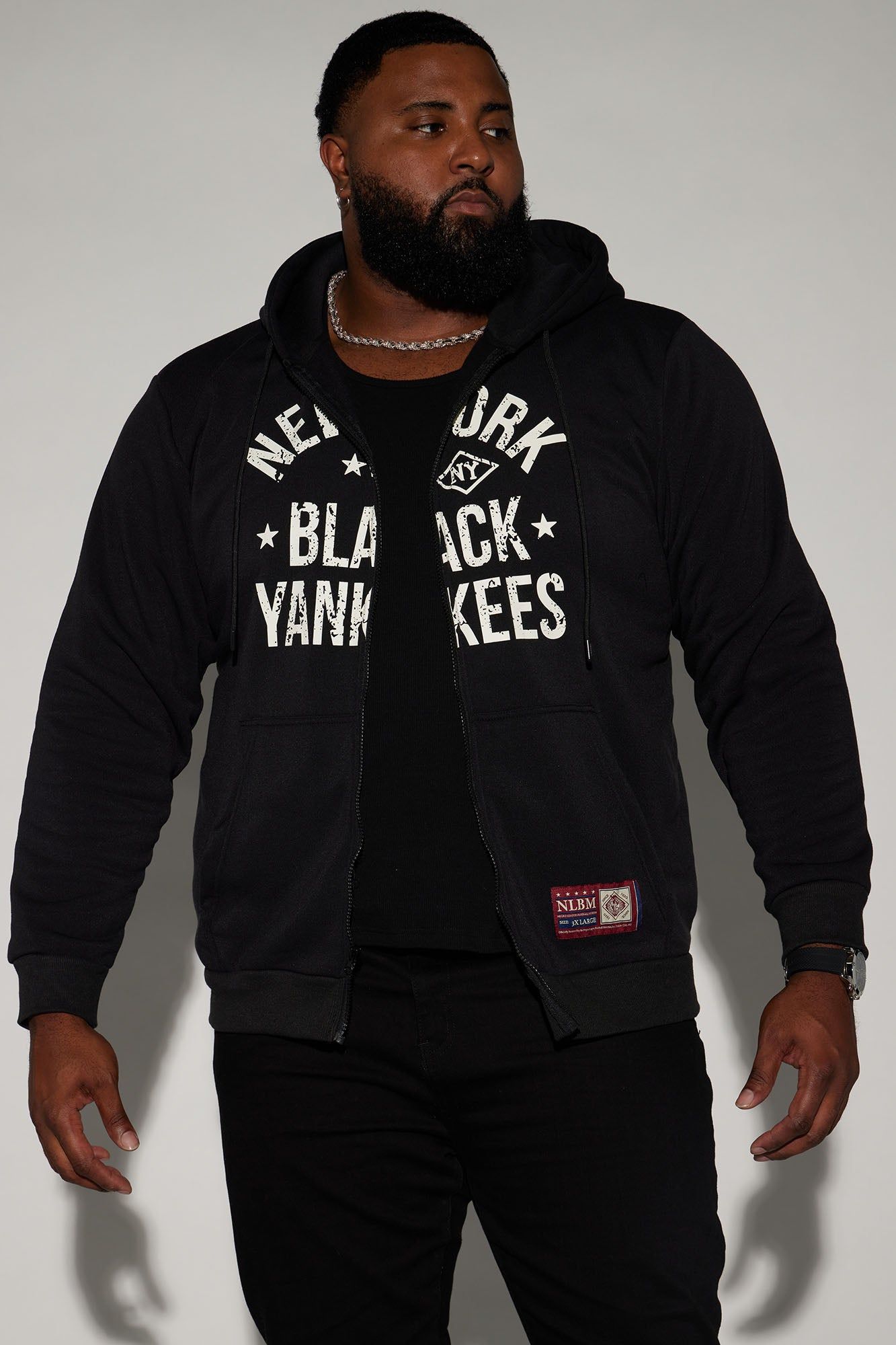 New York Black Yankees Zip Hoodie - Black sold by Fashion Nova product image thumbnail 5