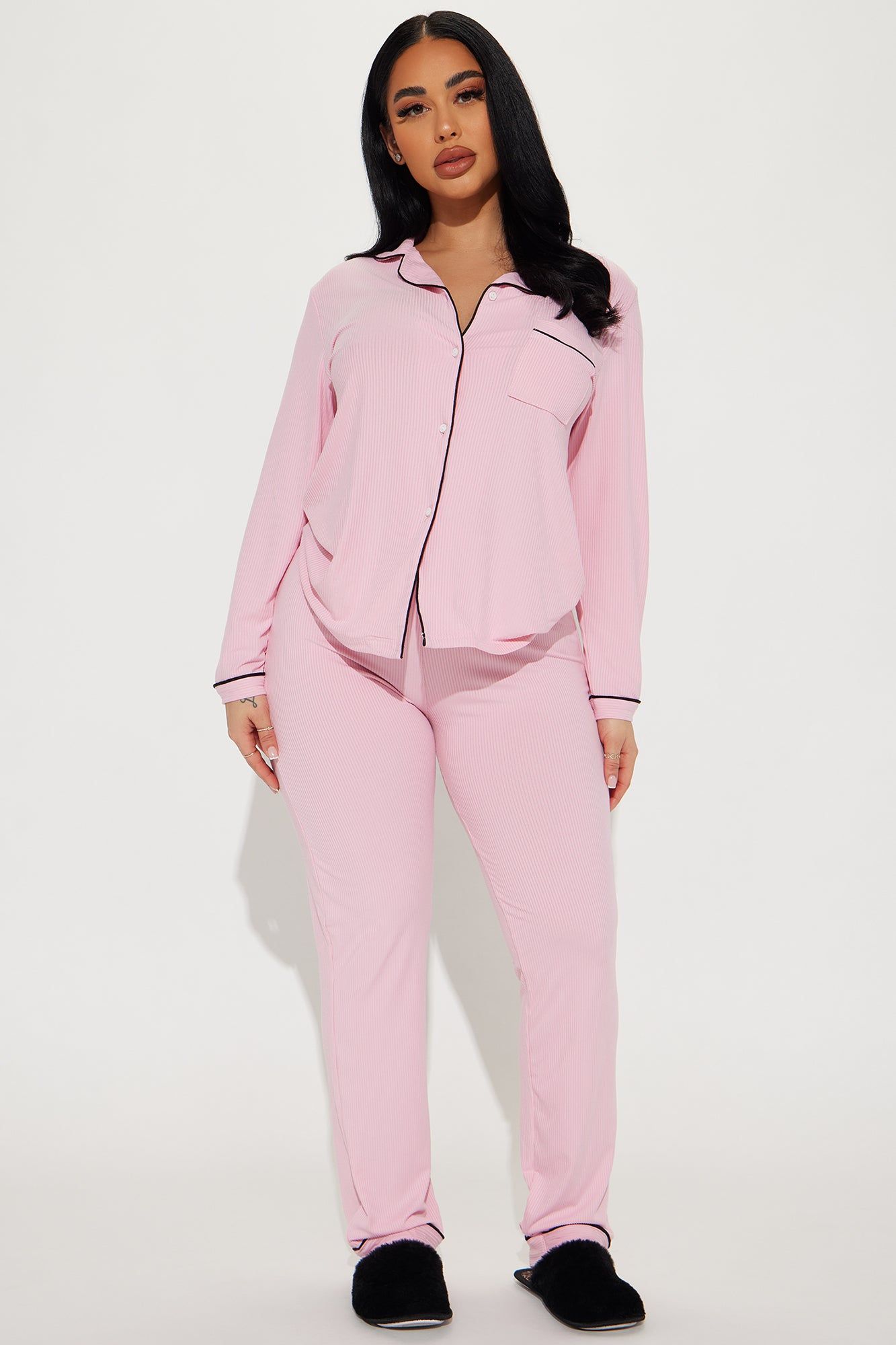 Cozy And Snuggly PJ Pants Set - Pink sold by Fashion Nova