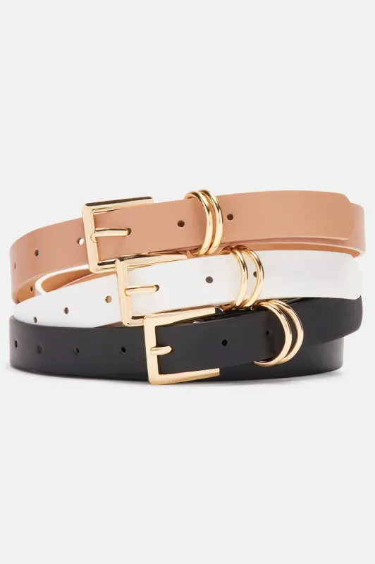 The Best Trio Belt Set - Black/combo sold by Fashion Nova