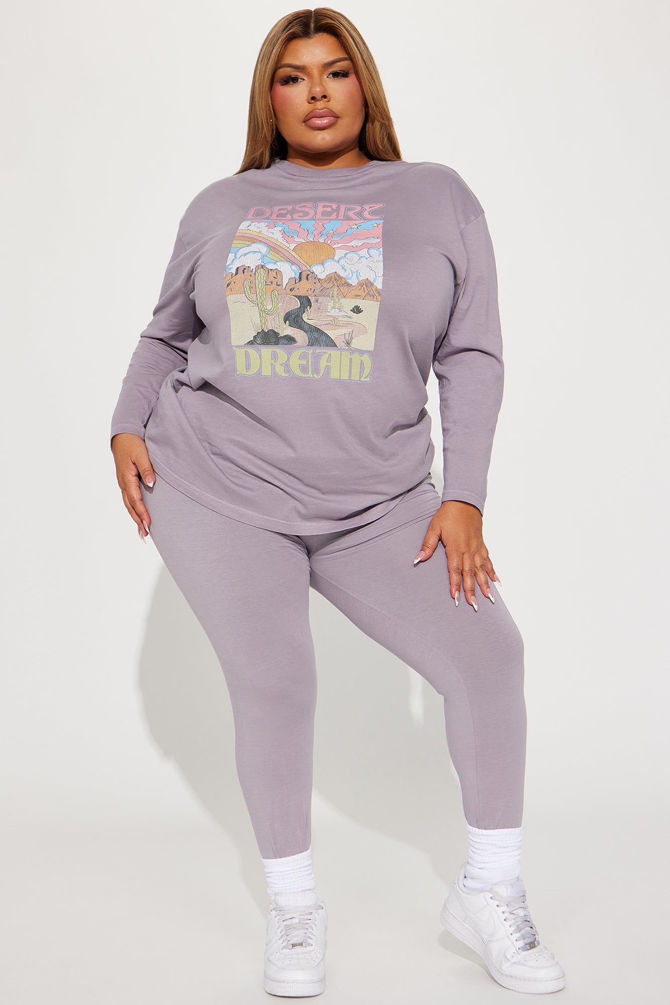 Desert Dream Vintage Wash Legging Set - Grey sold by Fashion Nova product image thumbnail 5