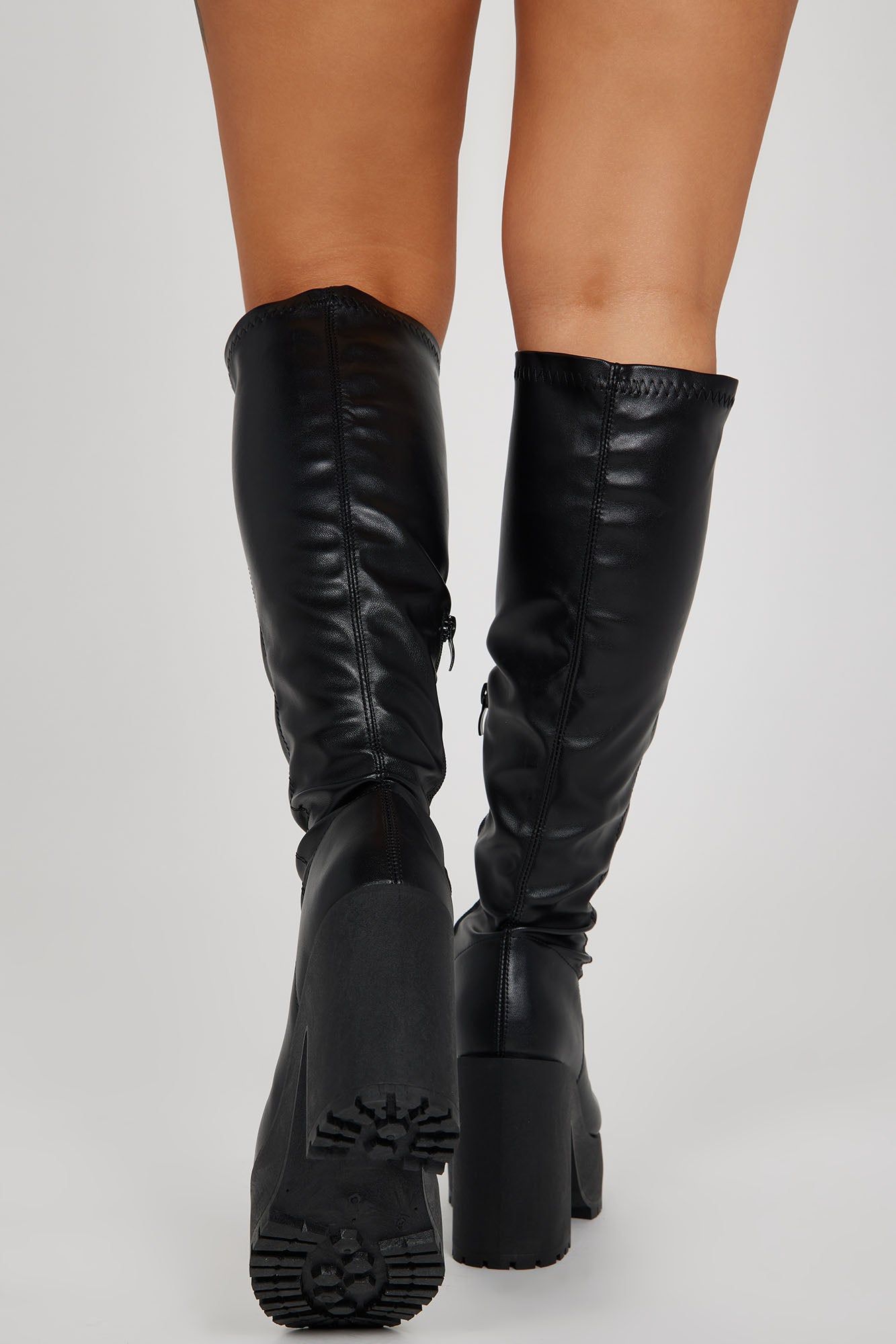When I'm With You Knee High Heeled Boots - Black sold by Fashion Nova product image thumbnail 4