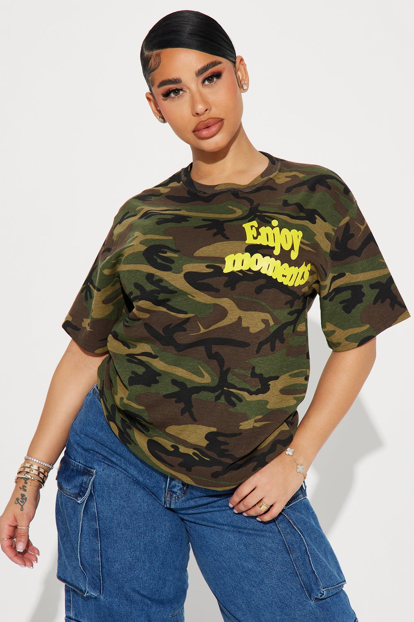 Enjoy Moments Camo Tee - Camouflage sold by Fashion Nova