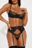 Need Your Loving Lace 3 Piece Garter Set - Black sold by Fashion Nova