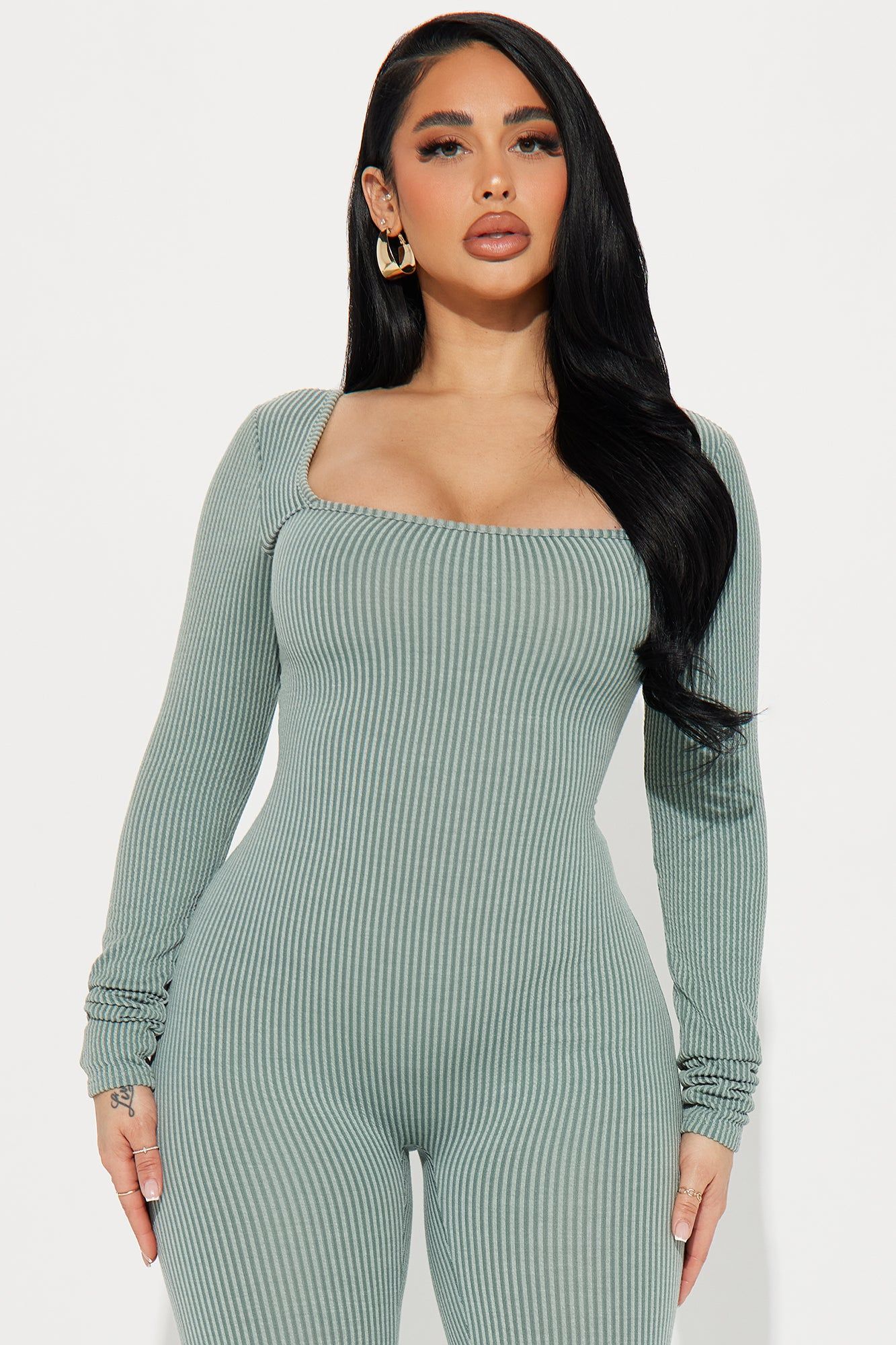 All That Cool Ribbed Jumpsuit - Sage sold by Fashion Nova product image thumbnail 2
