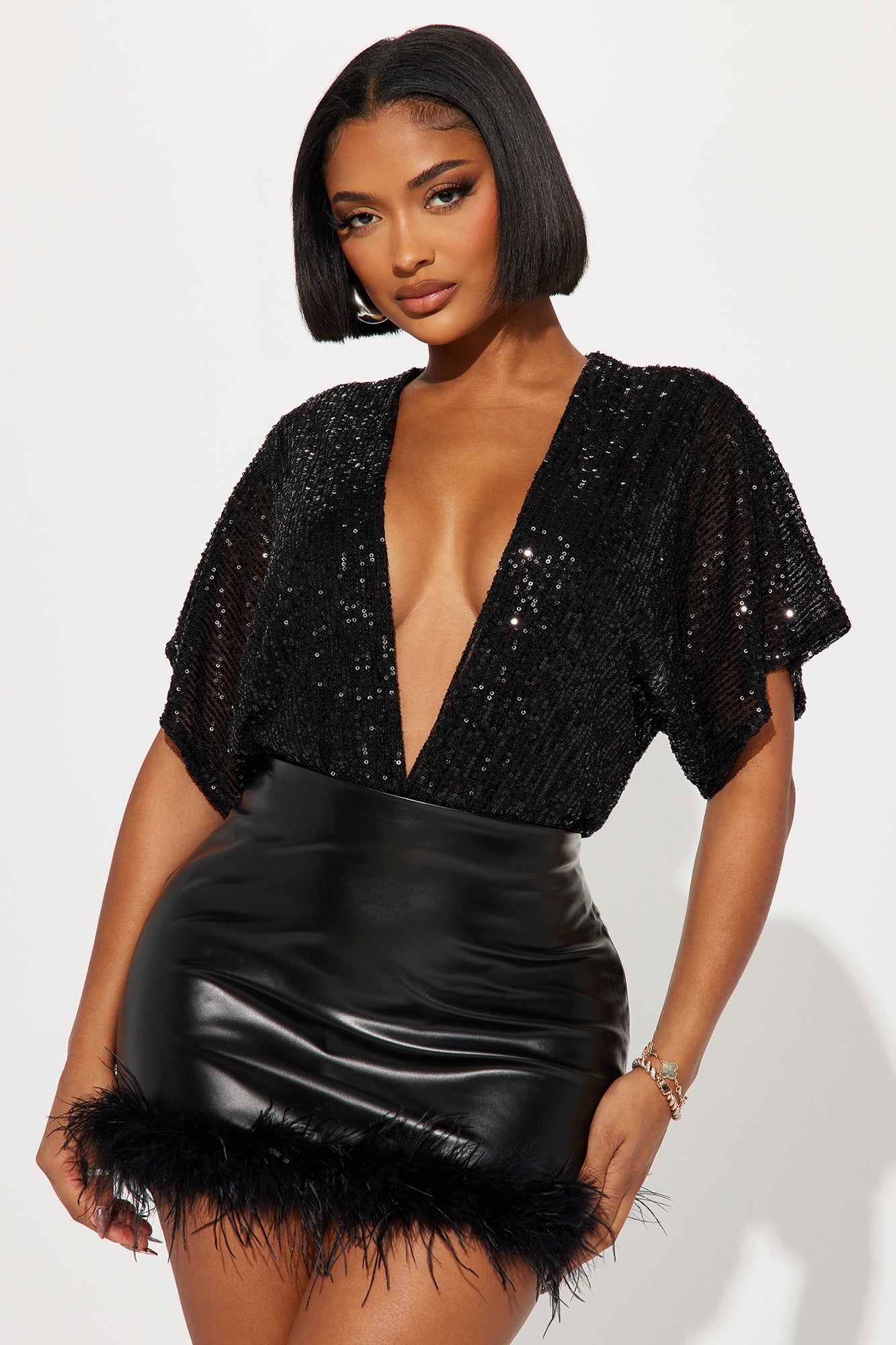 After Party Sequin Bodysuit - Black sold by Fashion Nova product image thumbnail 3
