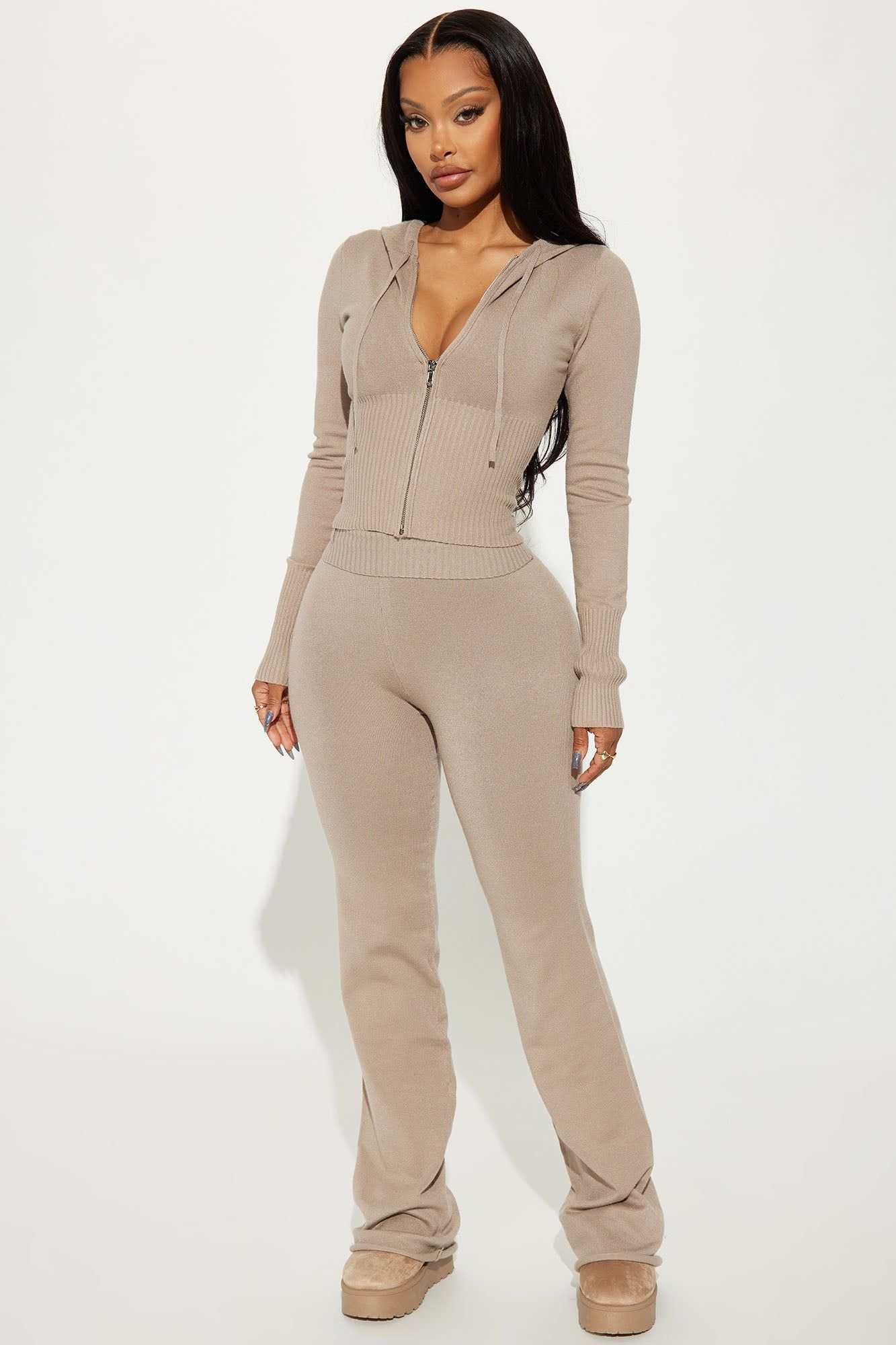 Lena Sweater Pant Set - Oatmeal sold by Fashion Nova