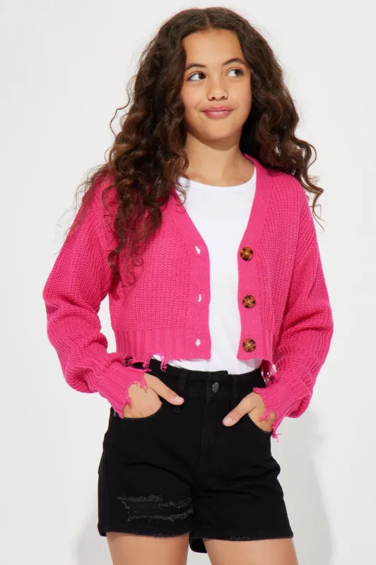 MINI Stayin' With Trends Cropped Cardigan - Pink sold by Fashion Nova