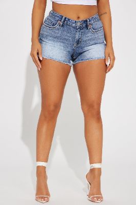 Hard To Believe Stretch Denim Shorts - Medium Wash sold by Fashion Nova