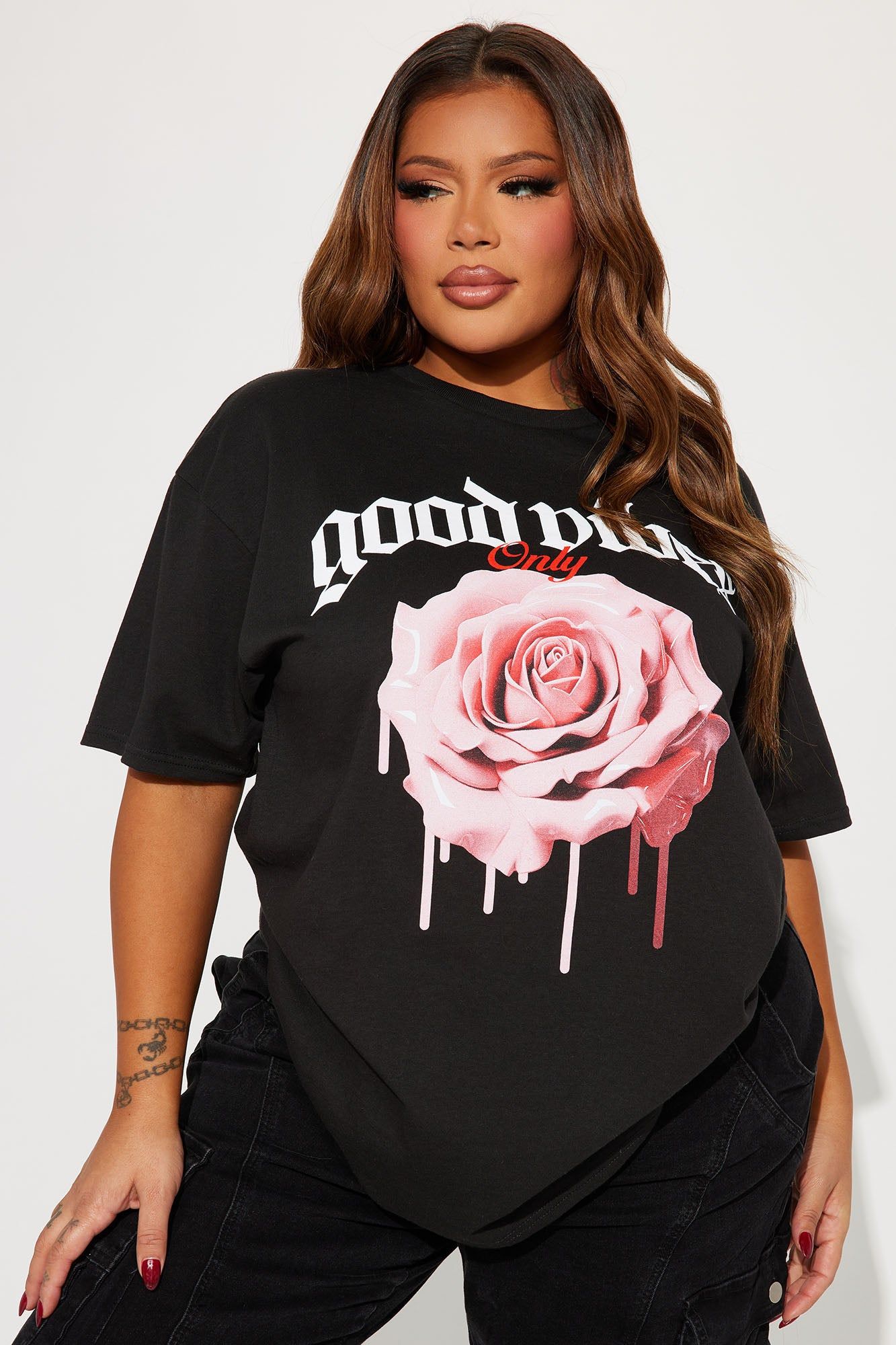 Flourish Good Vibes Graphic Tee - Black sold by Fashion Nova product image thumbnail 4