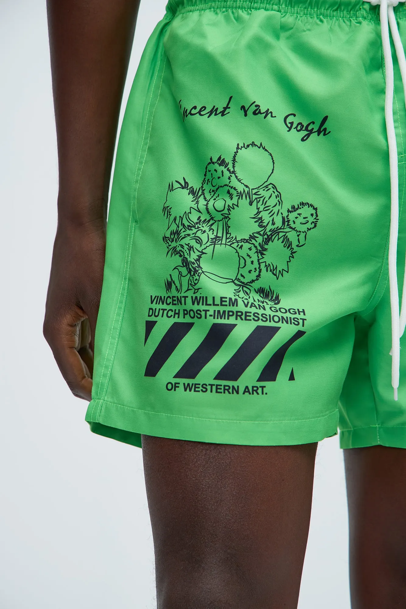 Van Gough Western Art Swim Trunk - Green sold by Fashion Nova product image thumbnail 4