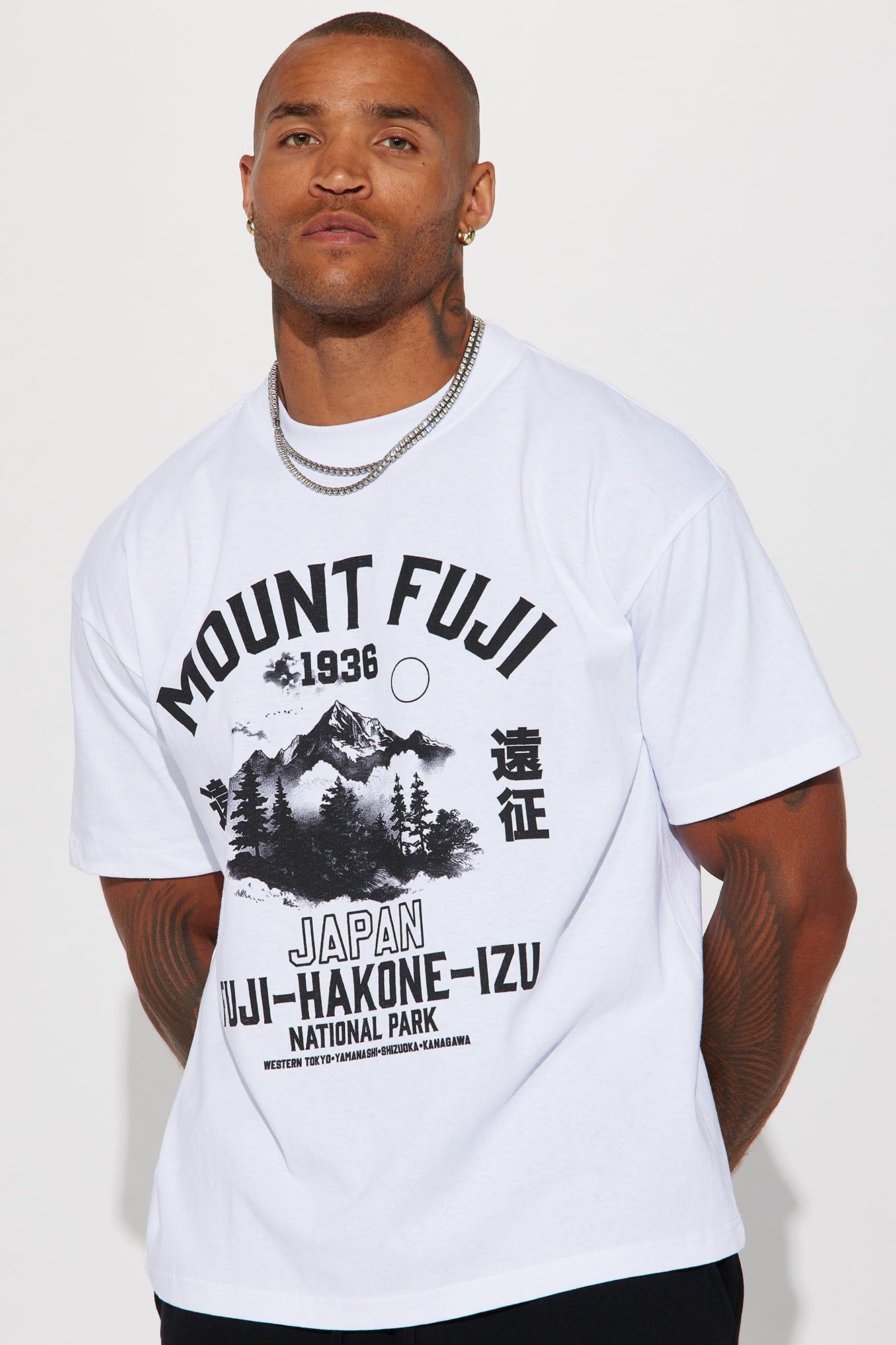 Mount Fuji Japan 1936 Short Sleeve Tee - White sold by Fashion Nova