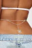 Look Back At It Butterfly Chain Belt - Silver sold by Fashion Nova