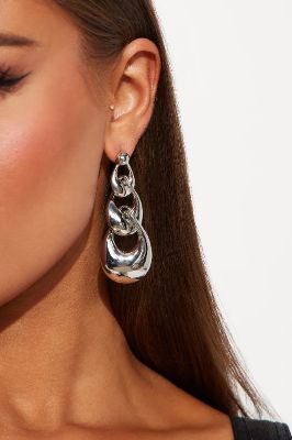 I Got You Drop Earrings - Silver sold by Fashion Nova